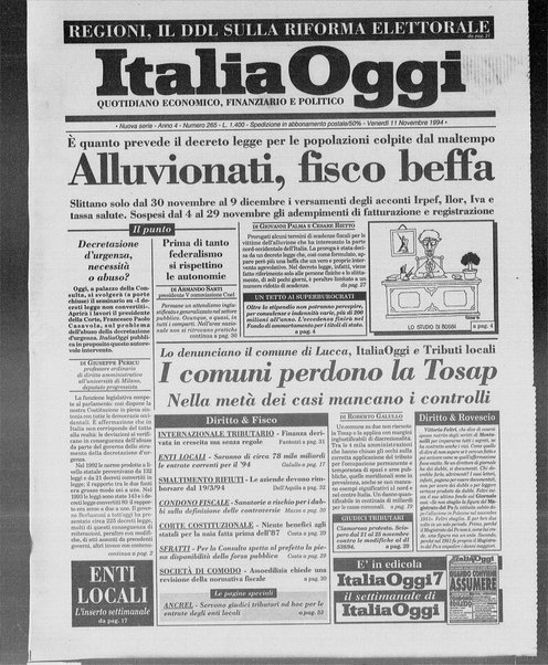 Italia oggi : quotidiano di economia finanza e politica